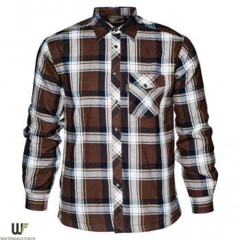 Seeland Moscus Hemd – Demitasse Brown Check
