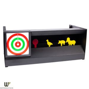 Kugelfang / Pendelkasten mit Tiermotiven und Zielscheiben