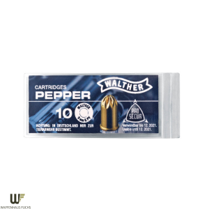Walther 9 mm R PV Pfeffergaspatronen für Revolver - neu und extra Stark