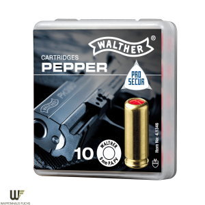 WALTHER Pfeffergaspatrone Kal.9 mm P.A. PV für Pistolen - der einfache und effektive Weg zur Selbstverteidigung